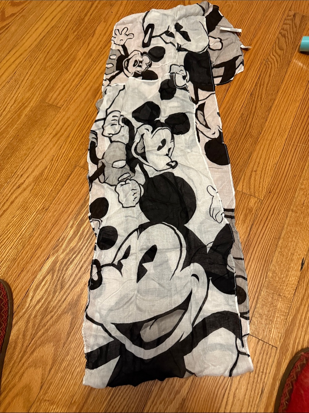 Disney Mickey Mouse Black & White Scarf NWT